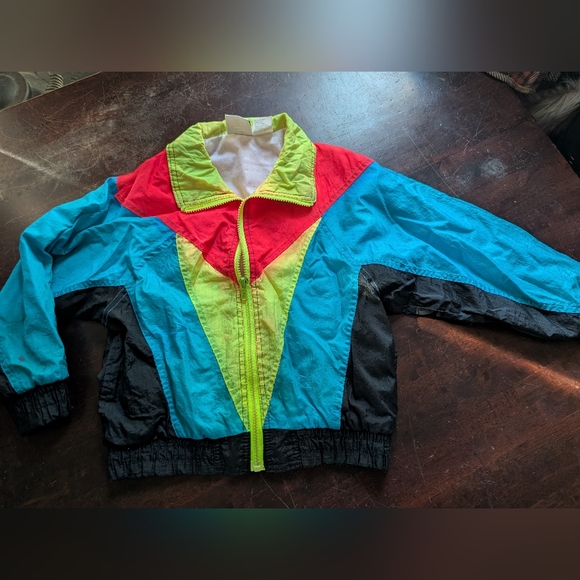 Vintage Kid Colorful‎ Retro Windbreaker Jacket - Picture 1 of 3